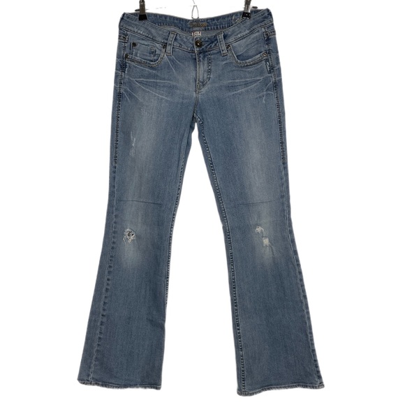 Silver Jeans Lola Bootcut Distressed Sz 29x33 - Picture 1 of 12